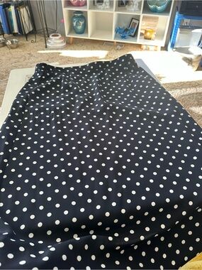Classic Black & White Polka Dot Maxi Skirt - Timeless Silhouette